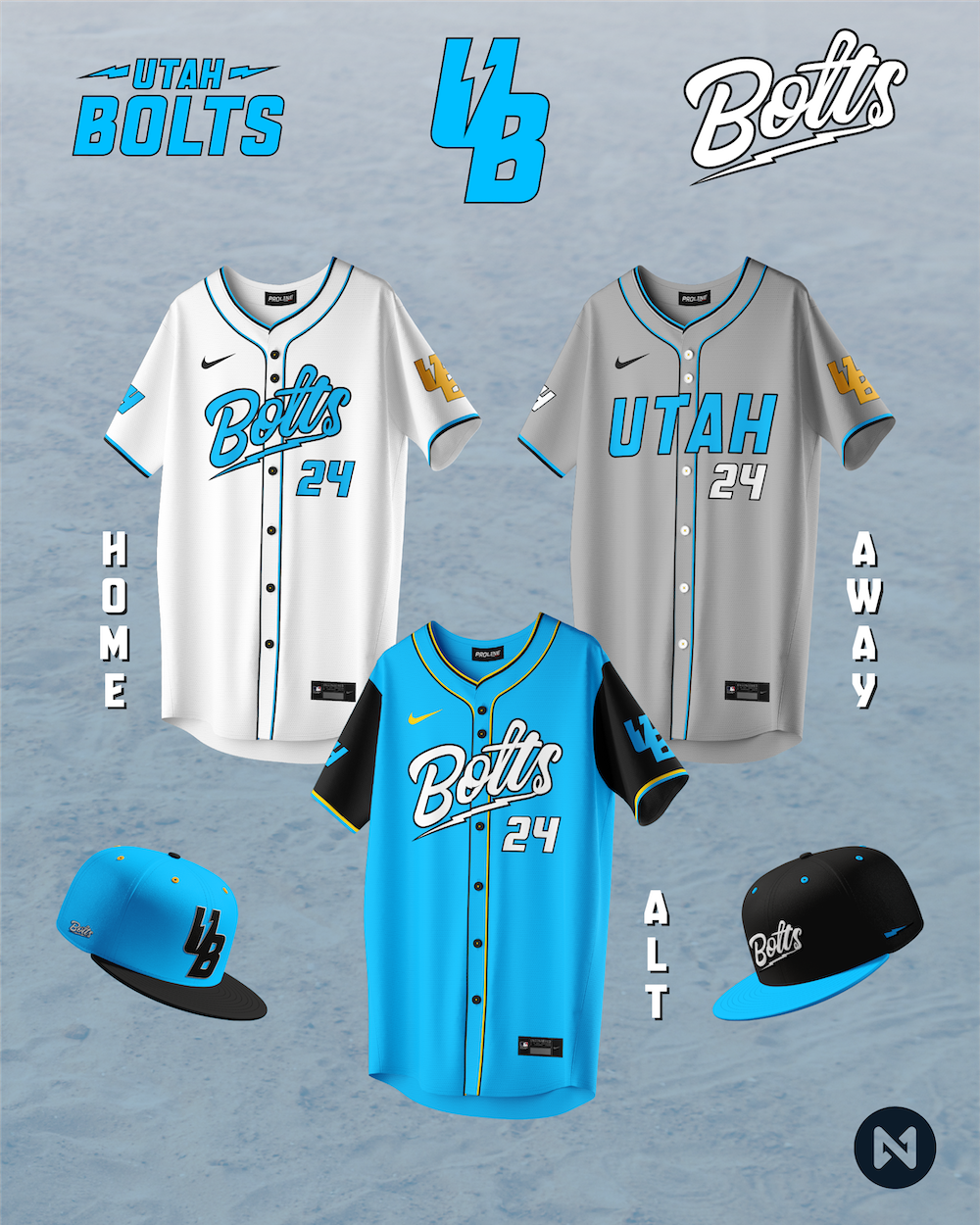 Utah Bolts MLB concept